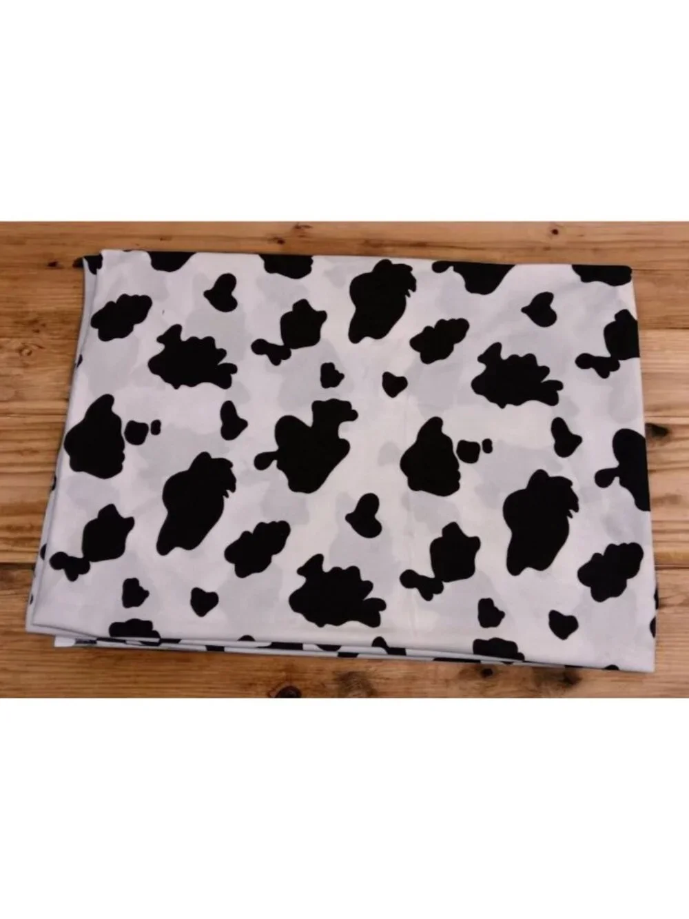 Fleece Sewing Fabric Black White Cow Spots for Costume 2-3/8 yd x 60